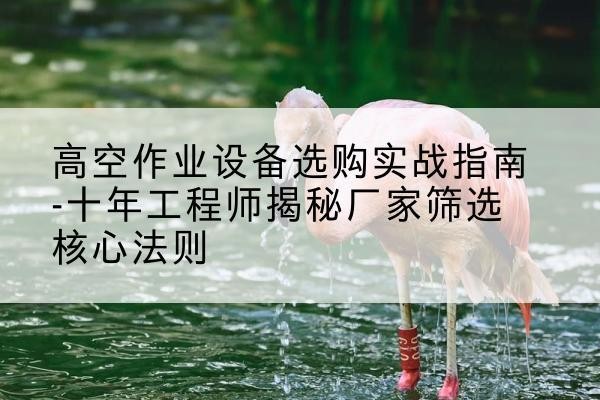 海淀区剪叉式升降机厂家-高空作业设备选购实战指南-十年工程师揭秘厂家筛选核心法则